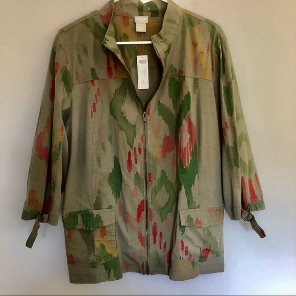 NWT Chico’s Ikat Utility Jacket - Picture 7 of 8